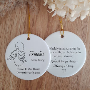Memorial zum Verlust des Baby Angel Keramik Ornament