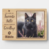 Memorial zum Verlust von Katzen Fotoplatte (Vorderseite)