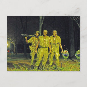 Memorial zum Vietnamkrieg in der Nacht Washington  Postkarte