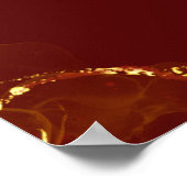 Memorial zur Beerdigung von Burgund & Gold Foto Poster (Ecke)