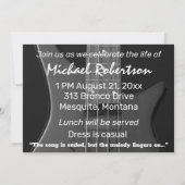 Memorial zur elektronischen Bassgitarre Einladung (Rückseite)