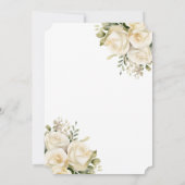 Memorial zur Erinnerung an die Ivory-Rose in Love  Einladung (Rückseite)