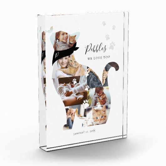 Memorial zur Erinnerung an die Lieblingskatze Fotoblock (Links)