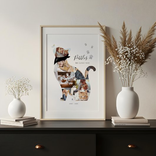 Memorial zur Erinnerung an die Lieblingskatze Leinwanddruck