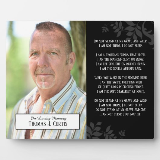 Memorial zur Familienzusammenführung Fügen Sie Ihr Fotoplatte (Vorderseite)