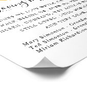 Memorial zur Hochzeitsszenierung von Gold Foil Hea Poster (Ecke)