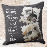 Memorial zur Katze für Haustiere Beileid Zitat Cat Kissen<br><div class="desc">Feiern Sie Ihren besten Freund mit einem individuellen Haustierkatzenkissen. Dies ist das perfekte Geschenk für sich, Familie oder Freunde, um die Liebsten zu ehren. Wir hoffen, dass Ihr einzigartiges Katzenkissen Ihnen Freude, Ruhe und glückliche Erinnerungen bringen wird. Zitat " Dein Leben war ein Segen , dein Gedächtnis ein Schatz ,...</div>