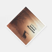 Memorial zur Silhouette des Bull Elk Serviette (Ecke)