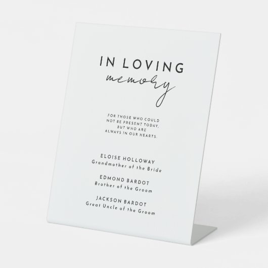 Memorial zur zeitgenössischen Schriftzeichen Sockelschild (Vorderseite)