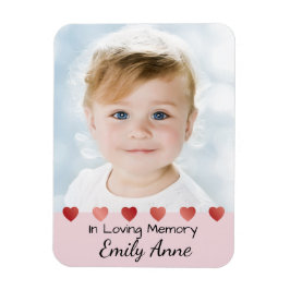 Memoriam Magnet für Kleine Mädchen mit Herz