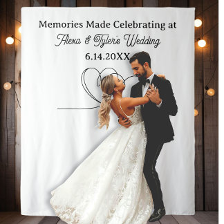 Memories Made at  Wedding Backdrop Photo Prop Wandteppich