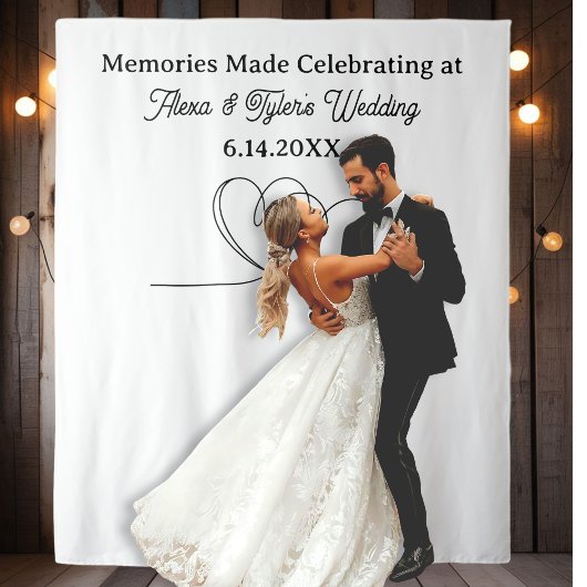 Memories Made at  Wedding Backdrop Photo Prop Wandteppich