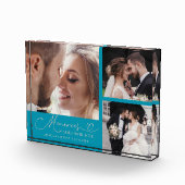 Memories Made with Love Aqua Peach Wedding Fotoblock (Rechts)