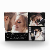 Memories Made with Love Black Wedding Fotoblock (Vorderseite)