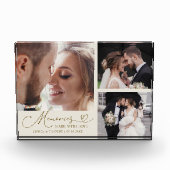 Memories Made with Love Cream Wedding Fotoblock (Vorderseite)