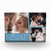 Memories Made with Love Denim Blue Wedding Fotoblock (Vorderseite)