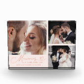 Memories Made with Love Peach Wedding Fotoblock (Vorderseite)