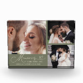 Memories Made with Love Sage Green Wedding Fotoblock (Vorderseite)
