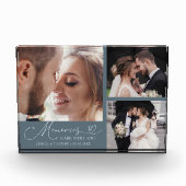 Memories Made with Love Slate Blue Wedding Fotoblock (Vorderseite)