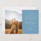 Memories Made With Love Wedding Denim Blue Photo Dankeskarte (Rückseite)