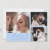 Memories Made With Love Wedding Icy Blue Photo Dankeskarte (Vorderseite)