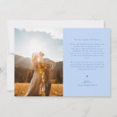 Memories Made With Love Wedding Icy Blue Photo Dankeskarte (Rückseite)