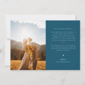 Memories Made With Love Wedding Teal Multi Photo Dankeskarte (Rückseite)