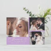 Memories Made With Love Wedding Wisteria Photo Dankeskarte (Stehend Vorderseite)