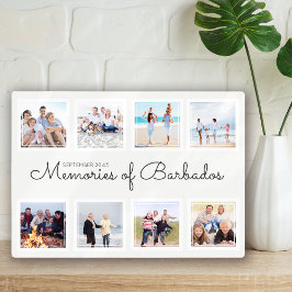 Memories of Vacation Photo Collage Keepsake Fotoplatte