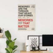 Memories Typography Poster Sentimental Wall Art (Heimbüro)