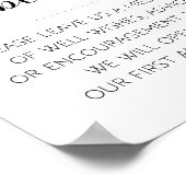 Memory Box Elegant Wedding Guest Book Sign Poster (Ecke)