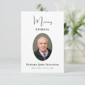 Memory Eternal Photo Orthodox Christian Funeral Dankeskarte (Stehend Vorderseite)