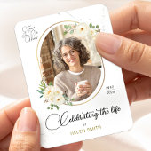 Memory Floral Elegant Photo, Celebration of Life  Magnet