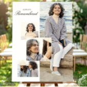Memory Funeral Minimalist Photo Collage for Mom Poster
