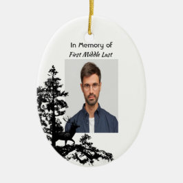 Memory Keepake Masculine Stag Deg Keramik Ornament