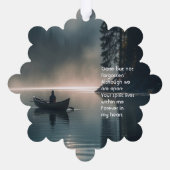  Memory Keepsake Wilderness Lake Canoe Ornament Karte (Rückseite)