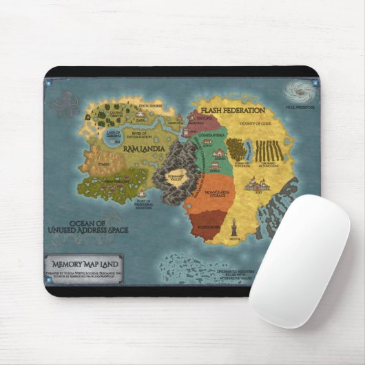 Memory Map Land Mousepad (Mit Mouse)