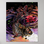 Memory Maps Herbst Vibes Koi Skelettreflektionen Poster (Vorne)