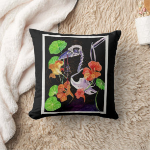 Memory Maps Herbst Vibes Raven Skelett Plakat Tot Kissen