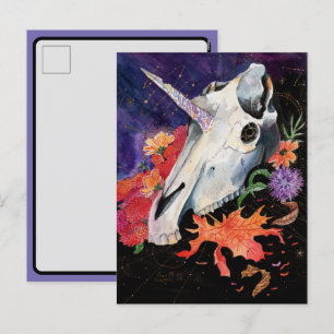 Memory Maps Herbstbilder Einhornschädel Feiertagspostkarte