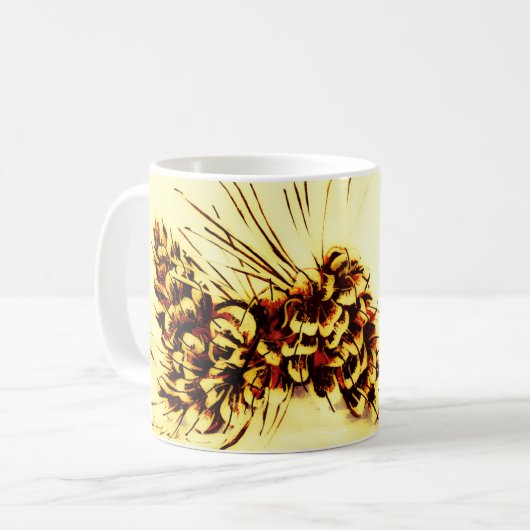 Memory Pinecones Kaffeetasse (Vorderseite Links)