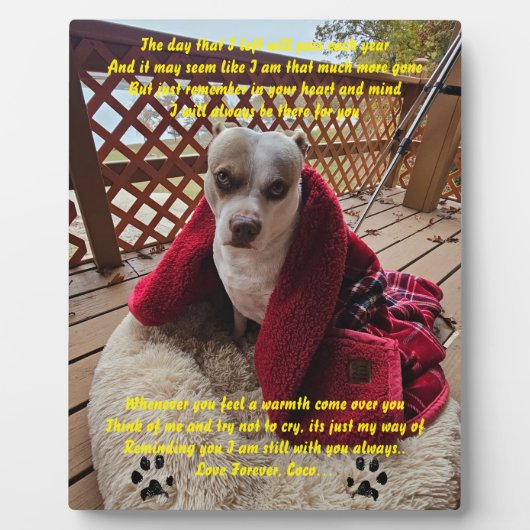 Memory Plaque Fotoplatte (Vorderseite)