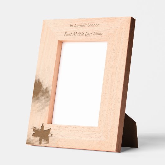 Memory Remembrance Keepsake Wilderness Lake Canoe Geätzte Rahmen (Links)