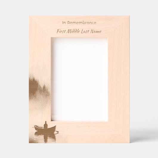 Memory Remembrance Keepsake Wilderness Lake Canoe Geätzte Rahmen (Vorderseite)