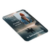 Memory Remembrance Keepsake Wilderness Lake Canoe Magnet (Rechte Seite)