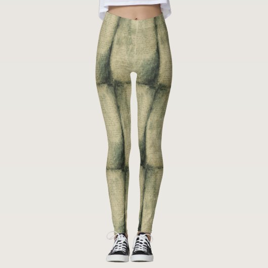 Memory-Slippage - Alteres Manuskript Leggings (Vorderseite)