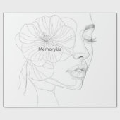 MemoryUs Geschenkpapier – Elegantes minimalistisch (Flach)