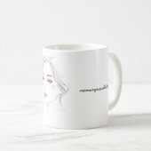 MemoryUs Portrait Tasse – Minimal Art Kaffeetasse (VorderseiteRechts)