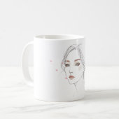 MemoryUs Portrait Tasse – Minimal Art Kaffeetasse (Vorderseite Links)
