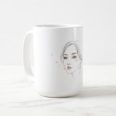 MemoryUs Portrait Tasse – Minimal Art Kaffeetasse (Vorderseite Links)